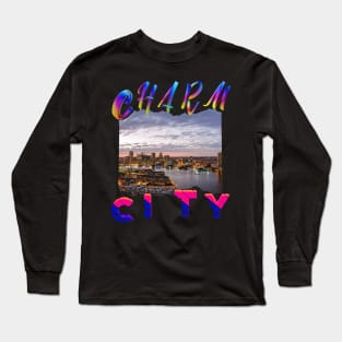 CHARM CITY BALTIMORE 410 DESIGN Long Sleeve T-Shirt